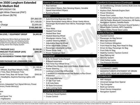 Certified 2025 RAM 3500 Longhorn AWD/4WD image 24