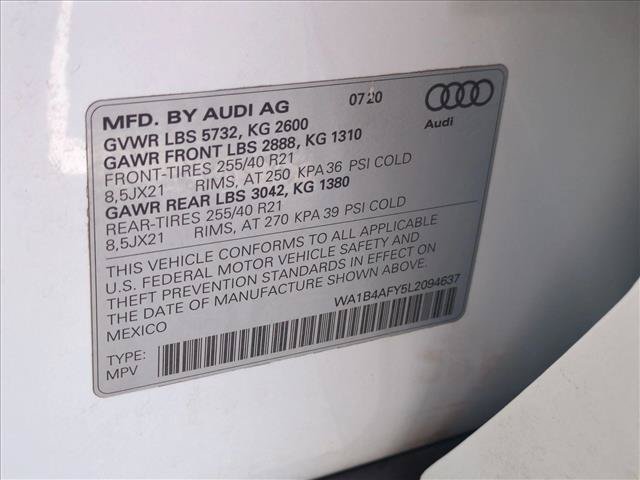 Used 2020 Audi SQ5 Premium Plus w/ Premium Plus Package AWD/4WD image 26