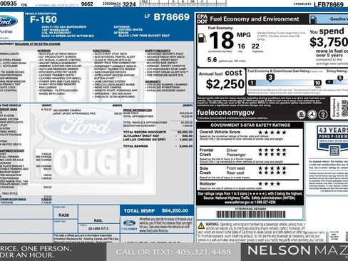 Used 2020 Ford F150 Lariat w/ Equipment Group 502A Luxury AWD/4WD image 7
