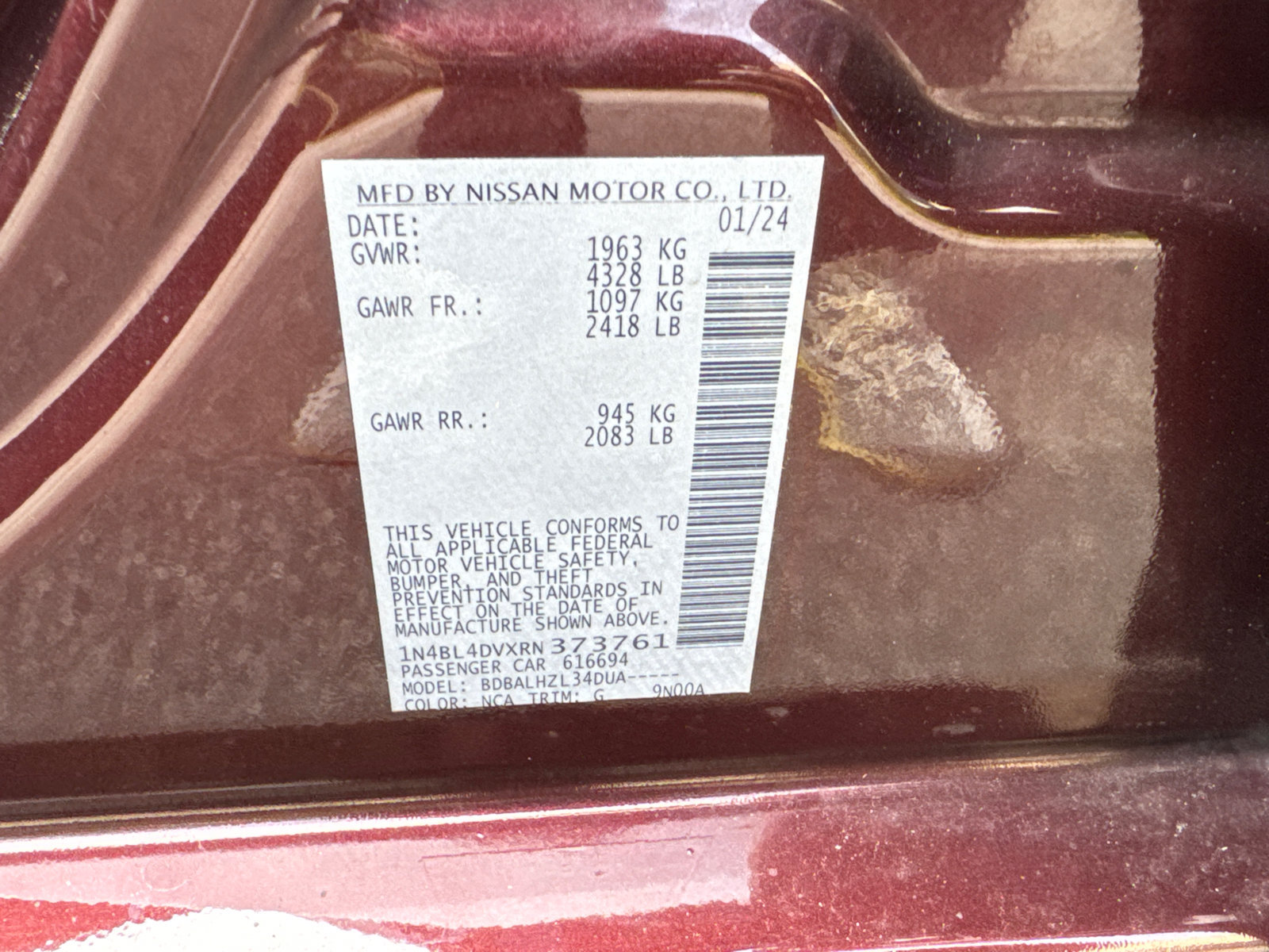Used 2024 Nissan Altima 2.5 SV FWD image 31