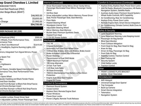 New 2025 Jeep Grand Cherokee L Limited image 42