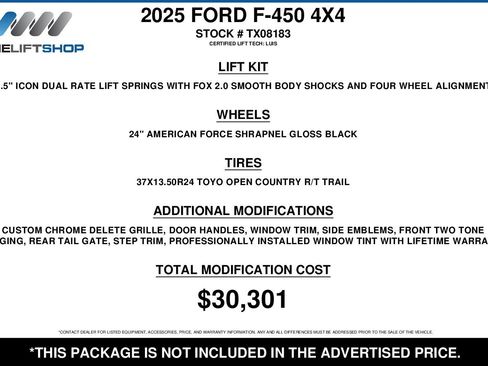 Used 2025 Ford F450 Platinum w/ FX4 Off-Road Package image 2