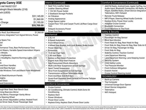Used 2022 Toyota Camry XSE image 2