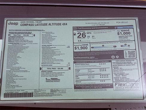New 2026 Jeep Compass Latitude image 21