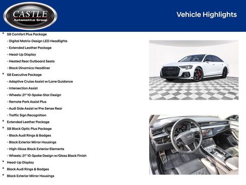 Used 2023 Audi S8 w/ S8 Comfort Plus Package AWD/4WD image 4