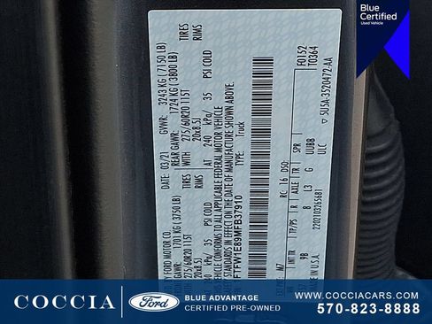 Used 2021 Ford F150 Platinum w/ Equipment Group 701A High AWD/4WD image 28