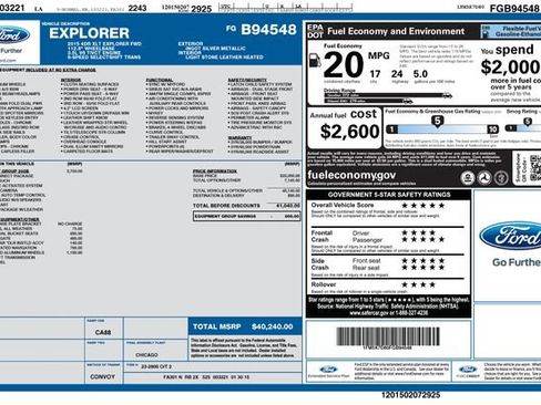 Used 2015 Ford Explorer XLT w/ Equipment Group 202B image 28