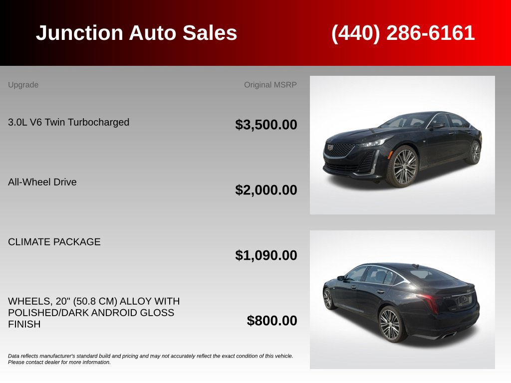 Used 2023 Cadillac CT5 Premium Luxury w/ Climate Package AWD/4WD image 5