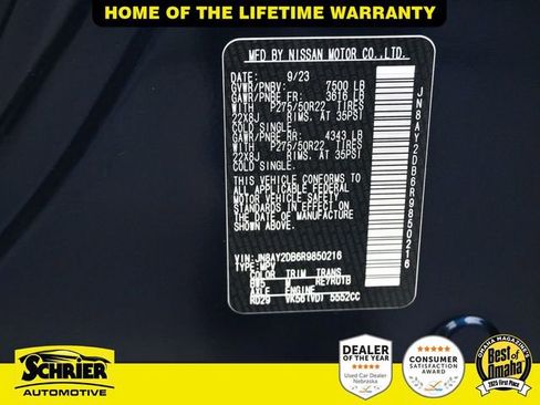 Used 2024 Nissan Armada Platinum w/ Captain's Chairs Package image 55