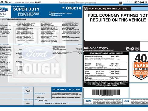 Used 2017 Ford F250 Platinum w/ Platinum Ultimate Package image 8