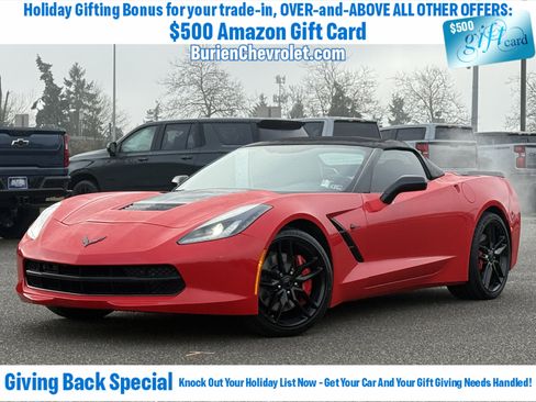 Used 2016 Chevrolet Corvette Stingray Convertible w/ Carbon Flash Badge Package image 1