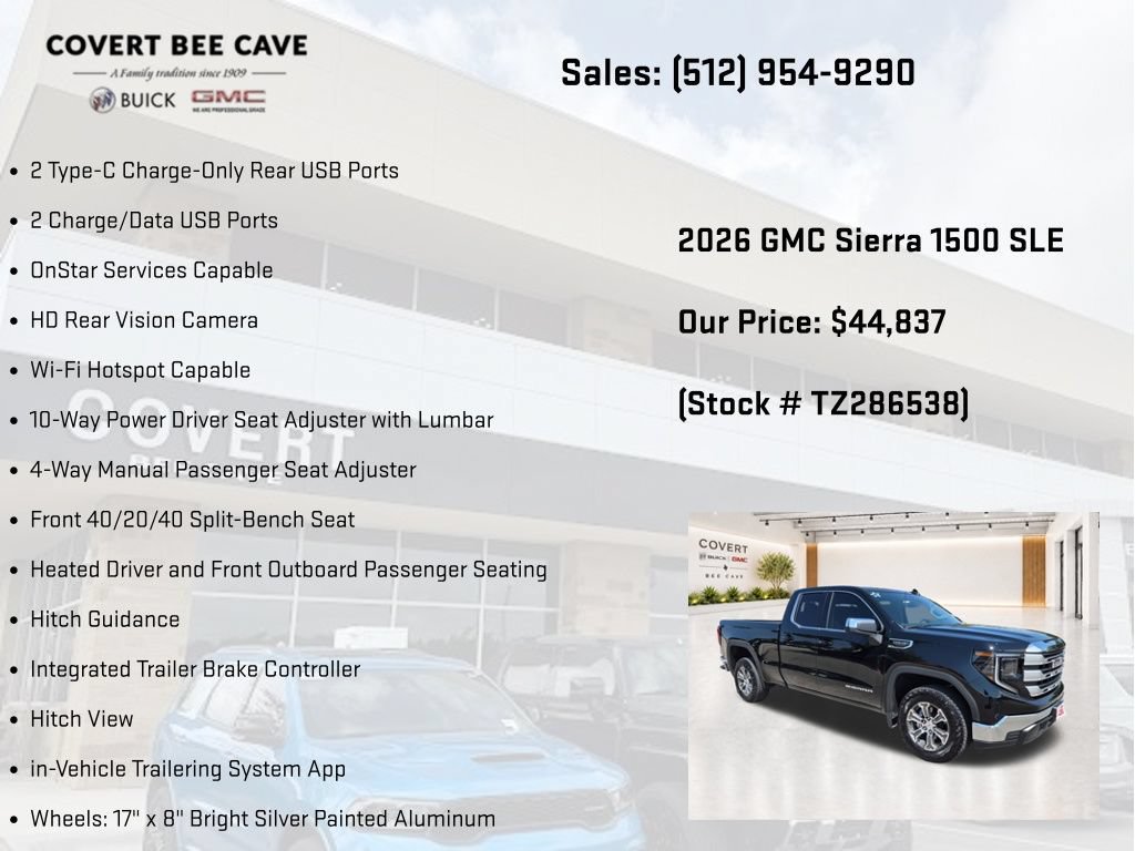 New 2026 GMC Sierra 1500 SLE w/ Preferred Package RWD image 38