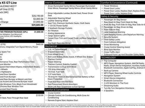 Used 2022 Kia K5 GT-Line w/ GT-Line FWD Premium Package image 2