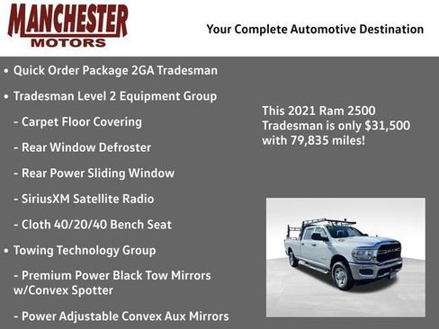 Used 2021 RAM 2500 Tradesman w/ Towing Technology Group image 2