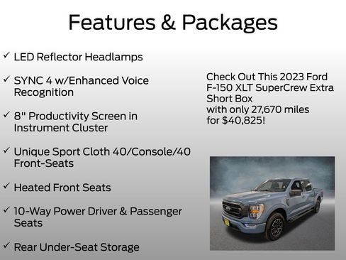 Certified 2023 Ford F150 XLT w/ Equipment Group 302A High AWD/4WD image 13
