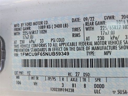 Used 2022 Ford Escape S image 39