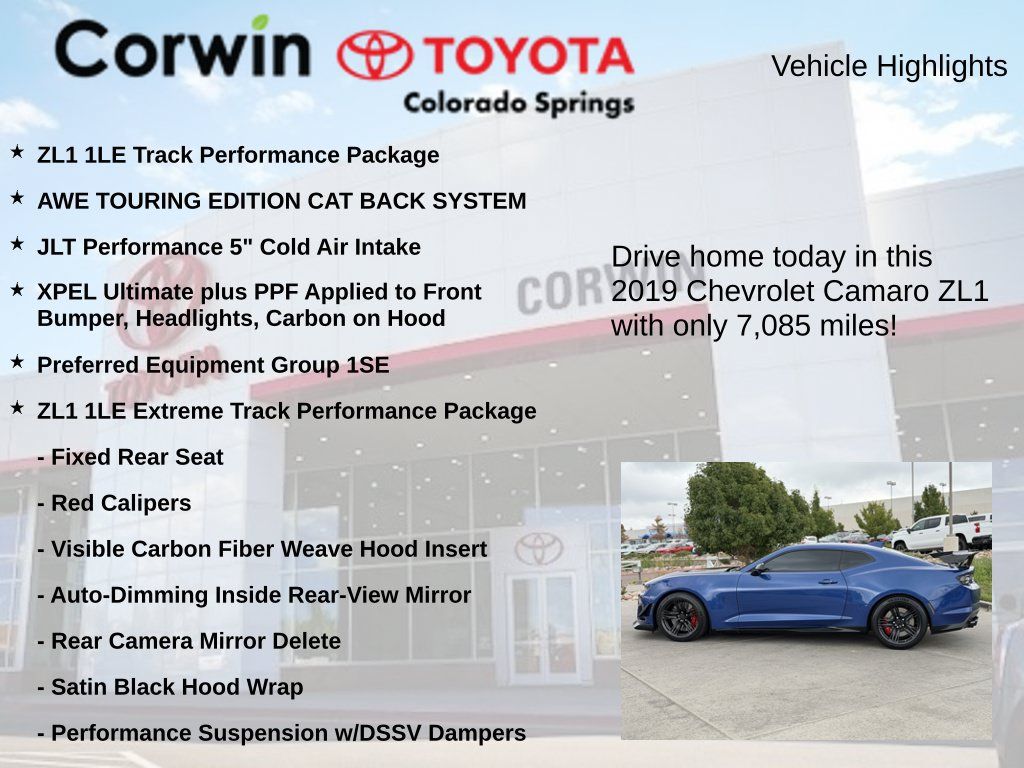 Used 2019 Chevrolet Camaro ZL1 RWD image 7