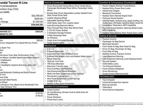 Certified 2022 Hyundai Tucson N Line w/ Cargo Package AWD/4WD image 45