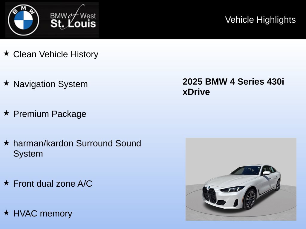 Used 2025 BMW 430i xDrive w/ Premium Package AWD/4WD image 8