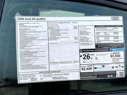 New 2026 Audi A5 2.0T Premium AWD/4WD image 16