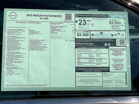 New 2025 Nissan Pathfinder SV w/ Black Appearance Package image 13