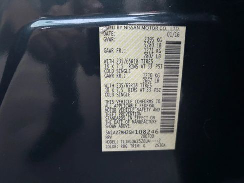 Used 2016 Nissan Murano SV image 32