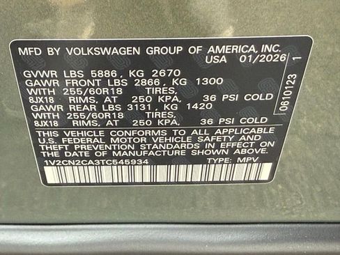 New 2026 Volkswagen Atlas Peak Edition AWD/4WD image 16