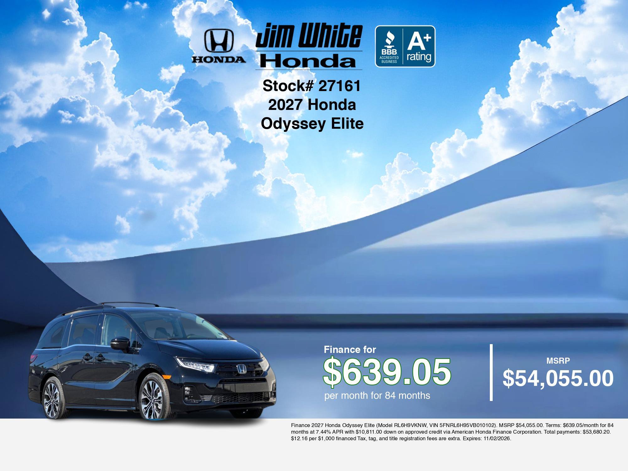 New 2027 Honda Odyssey Elite image 8