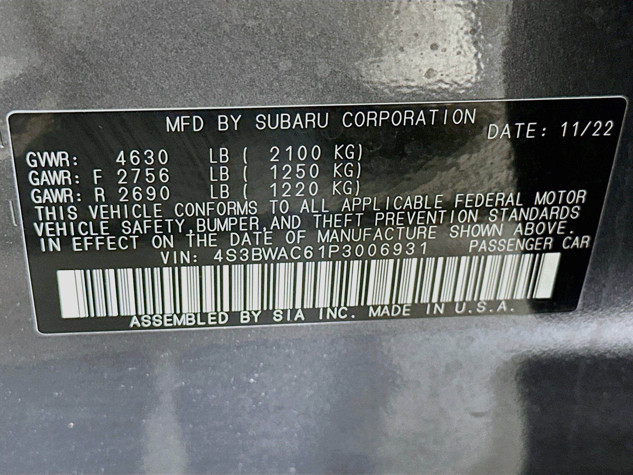 Used 2023 Subaru Legacy Premium AWD/4WD image 12