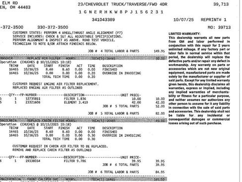 Certified 2023 Chevrolet Traverse LT w/ LPO, Floor Liner Package image 6