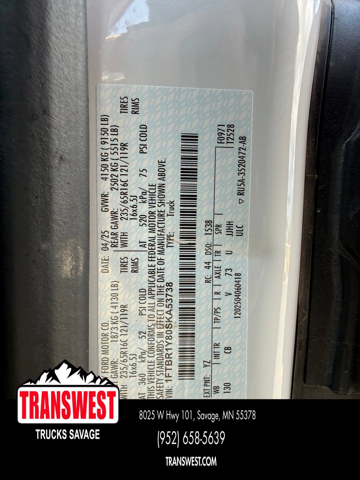 Used 2025 Ford Transit 250 Low Roof w/ Exterior Upgrade Package RWD image 19