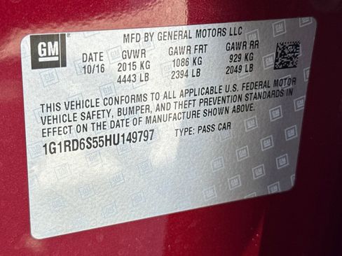 Used 2017 Chevrolet Volt Premier w/ Driver Confidence II Package image 55