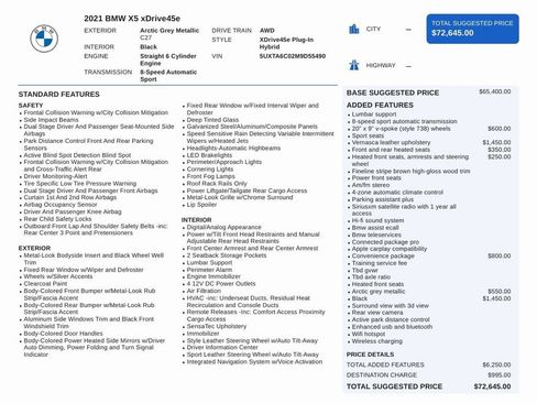 Used 2021 BMW X5 xDrive45e w/ Parking Assistance Package image 24