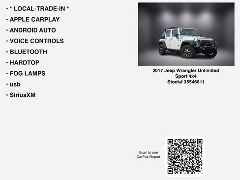 Used 2017 Jeep Wrangler Unlimited Sport w/ Connectivity Group image 7