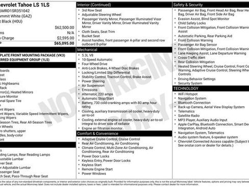 Used 2025 Chevrolet Tahoe LS AWD/4WD image 16