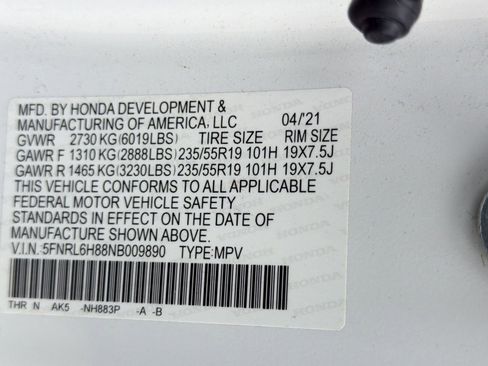 Used 2022 Honda Odyssey Touring image 19