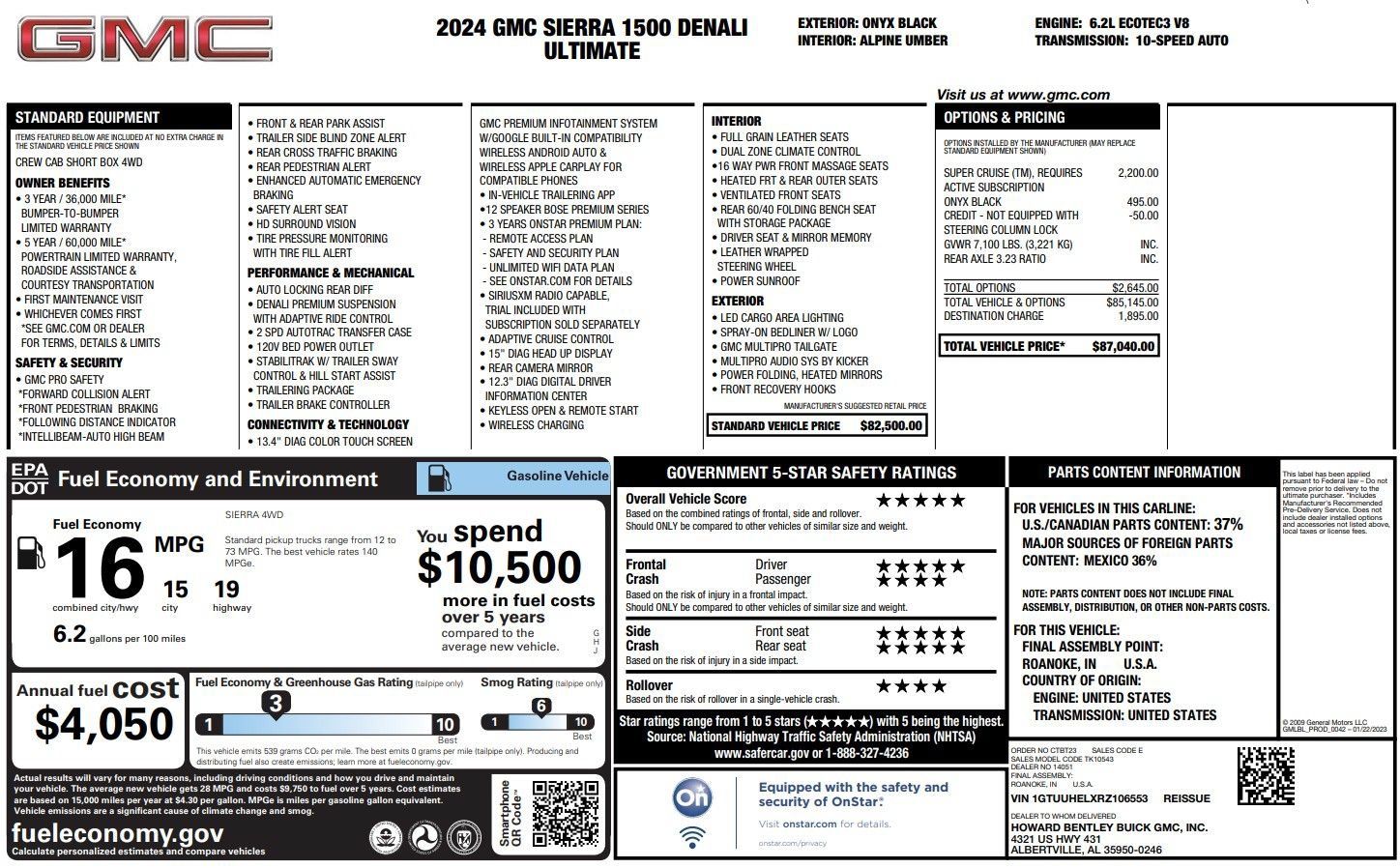 Used 2024 GMC Sierra 1500 Denali Ultimate AWD/4WD image 39