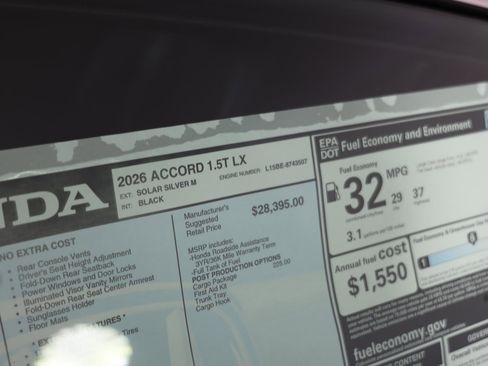 New 2026 Honda Accord LX image 26