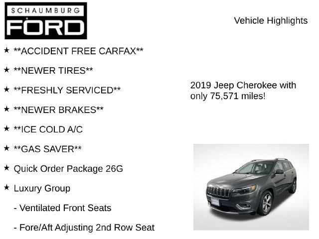 Used 2019 Jeep Cherokee Limited w/ Luxury Group FWD image 8