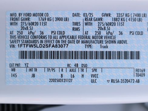 New 2025 Ford F150 Lariat w/ Equipment Group 502A High AWD/4WD image 16