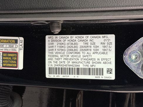 Certified 2021 Honda CR-V EX-L image 19