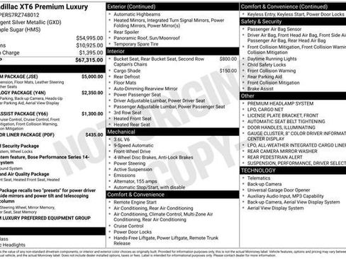 Used 2024 Cadillac XT6 Premium Luxury w/ Platinum Package FWD image 34