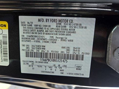 Used 2022 Ford Mustang GT Premium w/ Equipment Group 401A RWD image 25