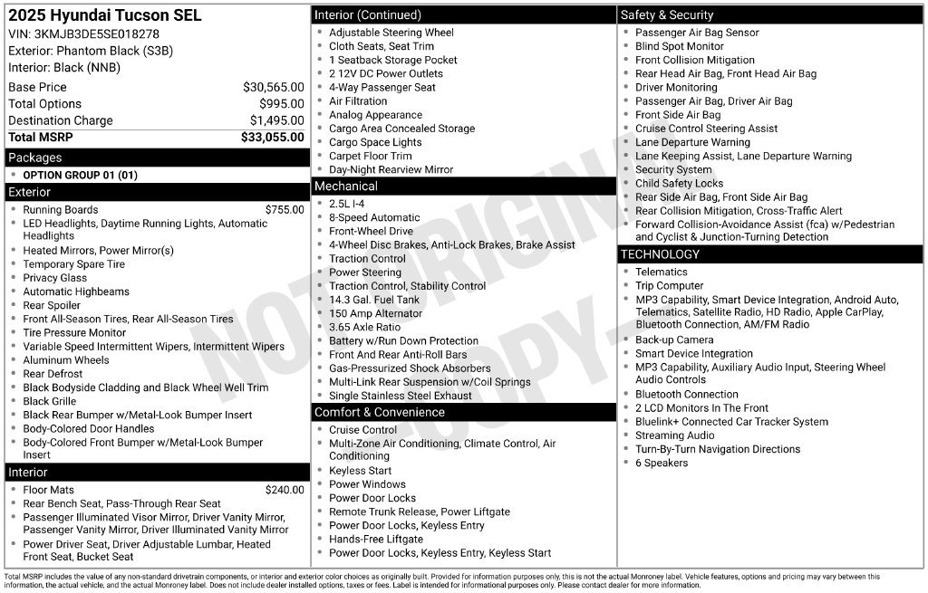 Used 2025 Hyundai Tucson SEL FWD image 2