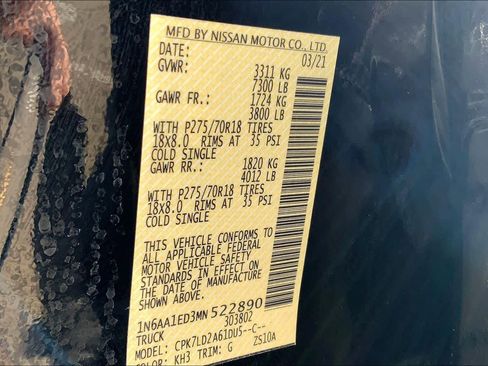 Used 2021 Nissan Titan PRO-4X w/ Off Road Protection Package image 32