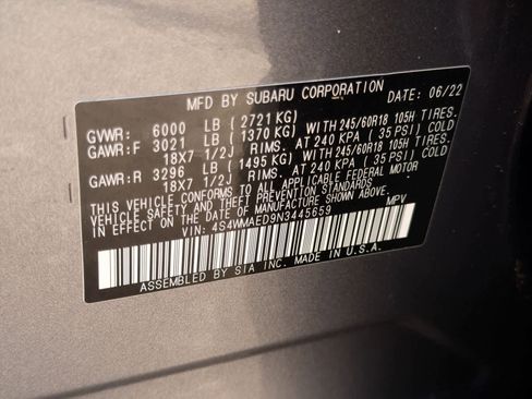 Certified 2022 Subaru Ascent Premium w/ Convenience Package image 36