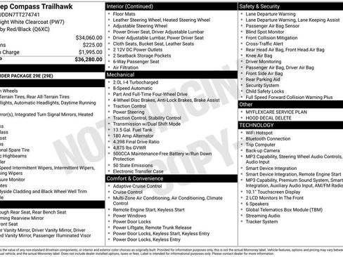 New 2026 Jeep Compass Trailhawk AWD/4WD image 29