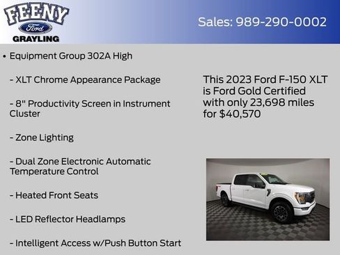 Used 2023 Ford F150 XLT w/ Equipment Group 302A High image 13