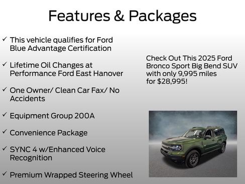 Used 2025 Ford Bronco Sport Big Bend w/ Convenience Package AWD/4WD image 4