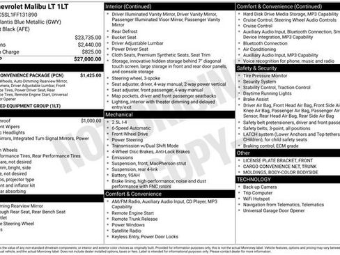 Used 2015 Chevrolet Malibu LT w/ Power Convenience Package image 34